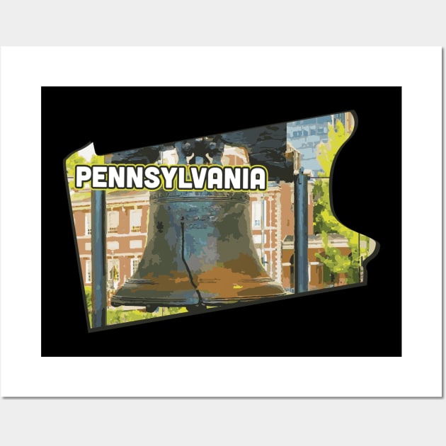 Pennsylvania state design Wall Art by Anodyle